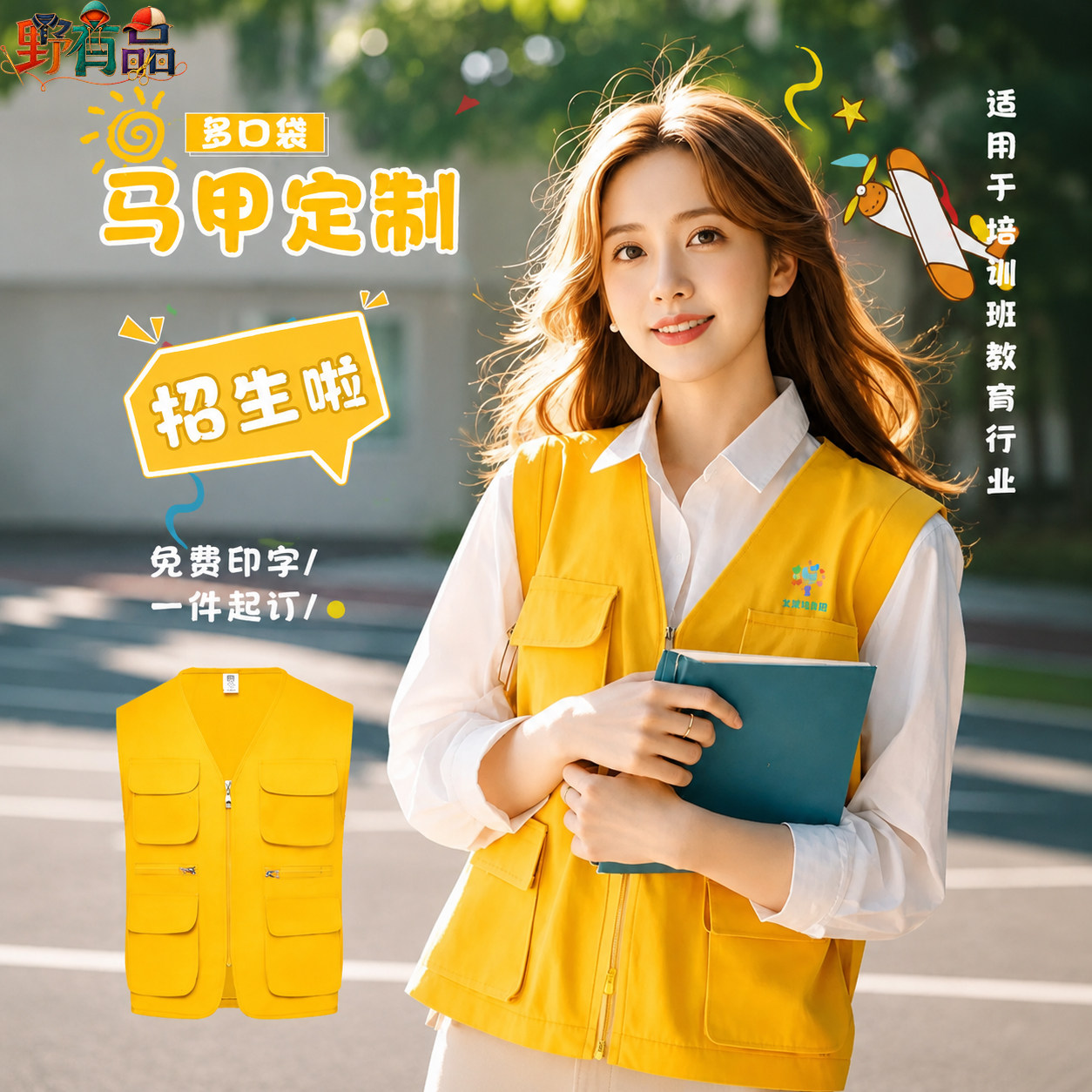 教育培训机构招生广告马甲定制