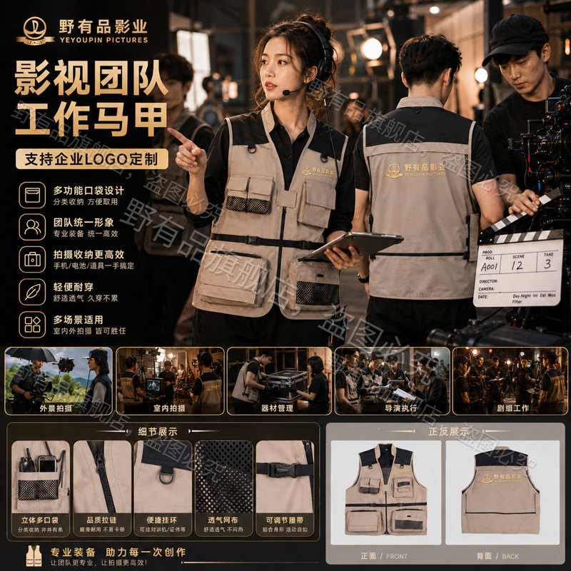 马甲工作服定制印字logo背心图片