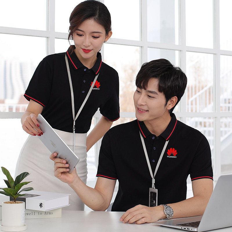 高端纯棉工作服定制polo衫T恤印logo刺绣办公室企业工衣夏季翻领