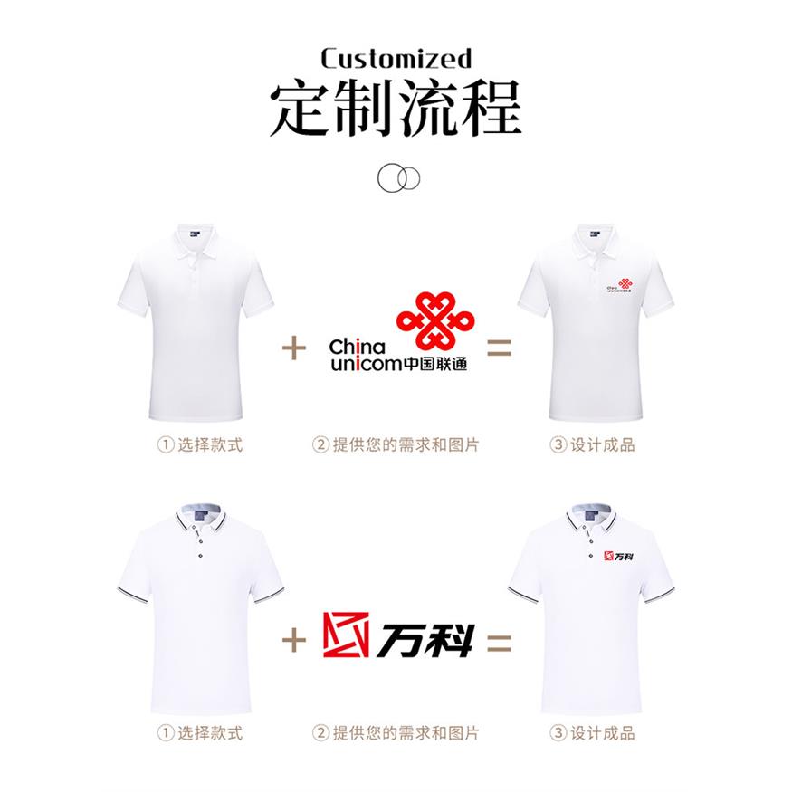 翻领短袖纯棉工作服t恤定制文化POLO衫夏季工装印字logo工衣订做T