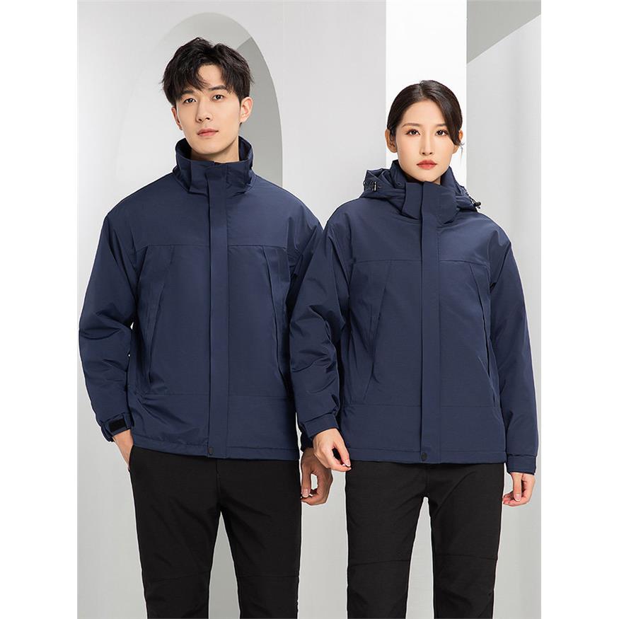 冲锋衣定制印字logo冬季棉服外套男女工作服汽车4s店销售加厚工装