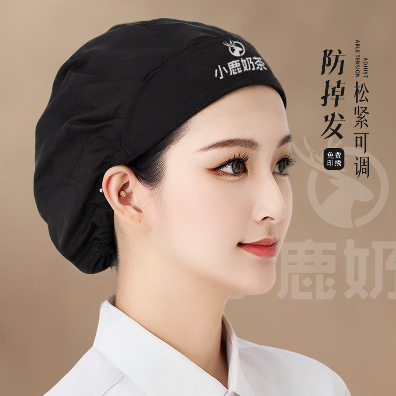 餐饮专用防油烟帽子家用厨房做饭防掉发男女厨师工作帽防尘帽烘焙