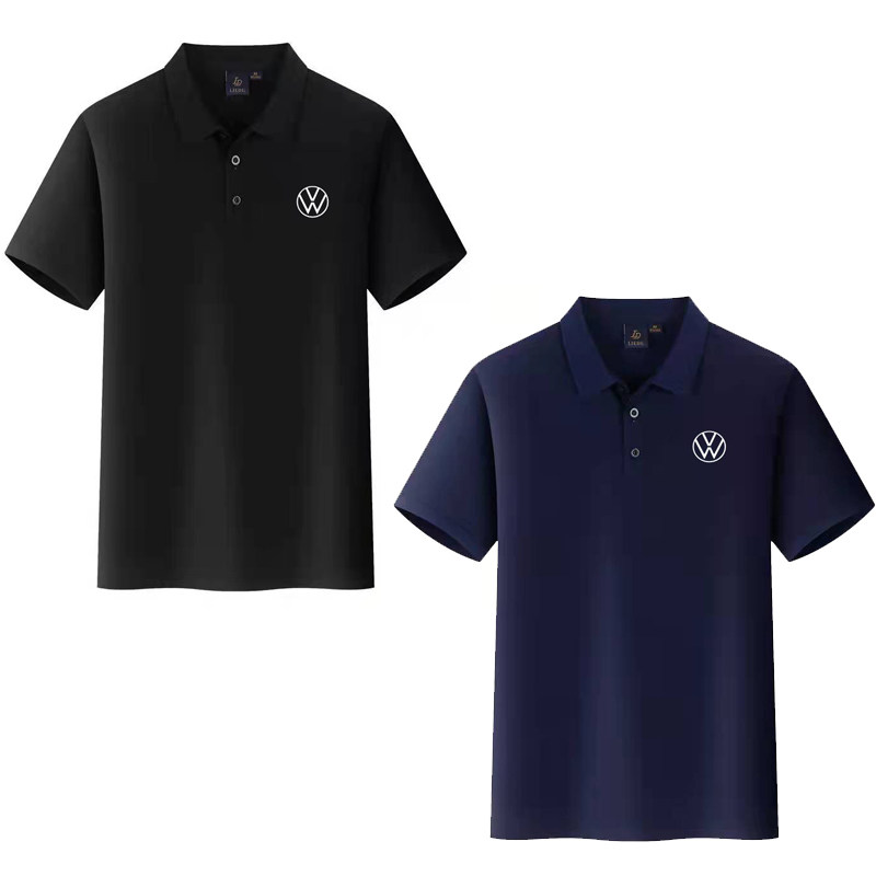 新款上汽福斯4s店工装T恤定制汽车城销售员工作服POLO衫车标logo