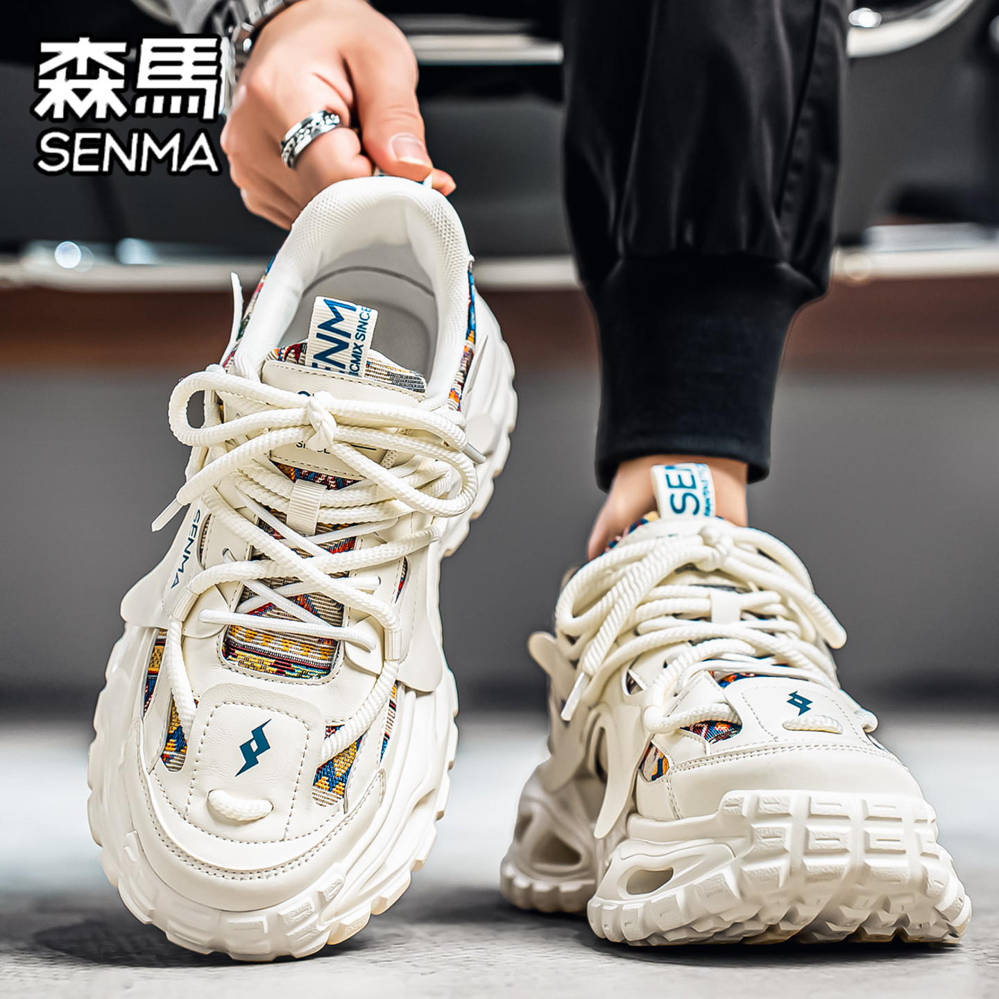 森马男鞋厚底增高潮百搭通勤男生