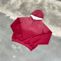 L-Experment* Red Gradient Washed Hoodie