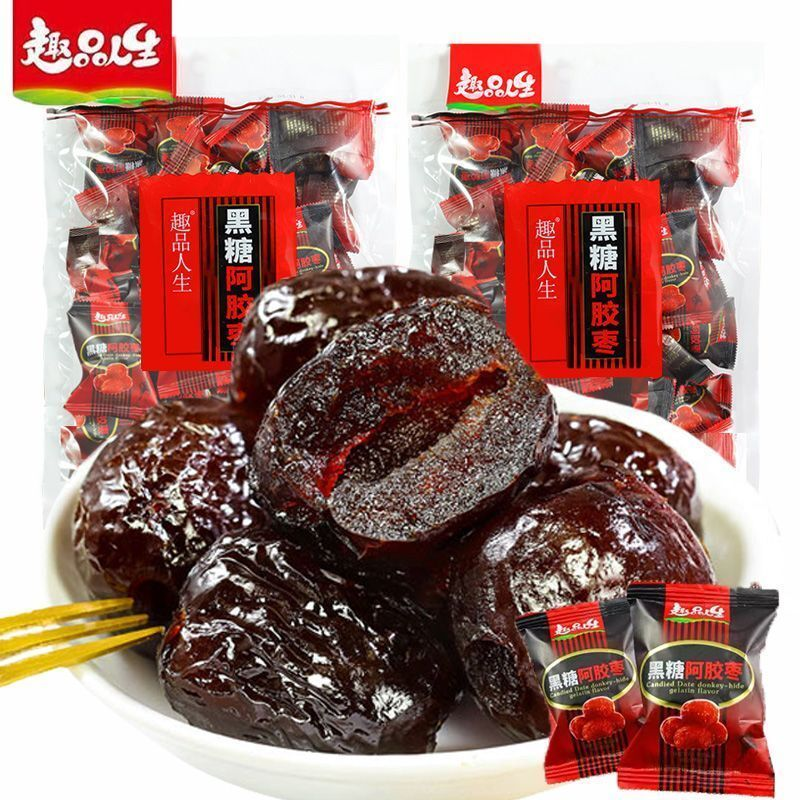 趣品人生去核黑糖阿胶蜜枣送礼大红枣金丝蜜枣独立小包居家小零食