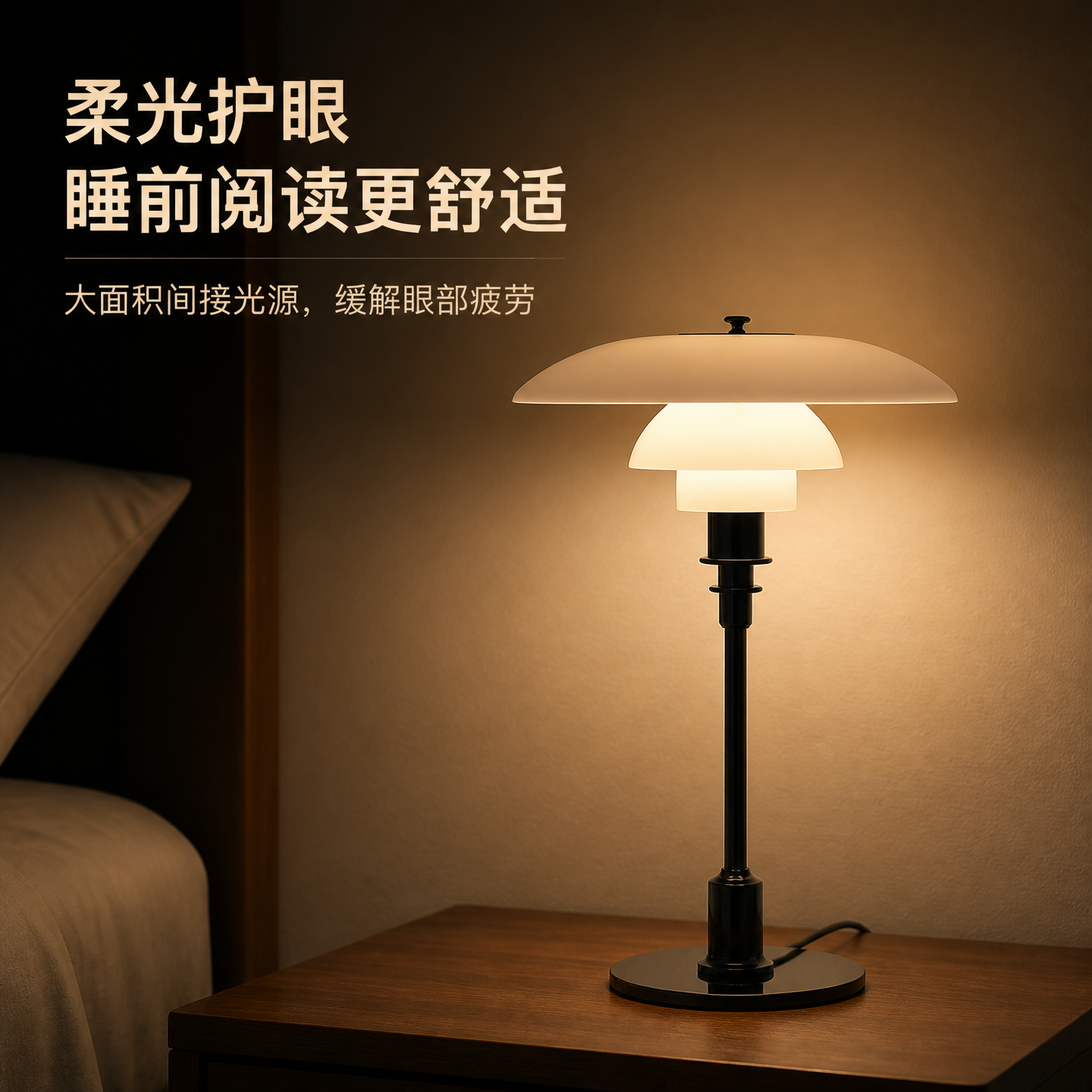PH3飞碟台灯中古丹麦设计师 A/B 款客厅卧室书房包豪斯高颜值台灯
