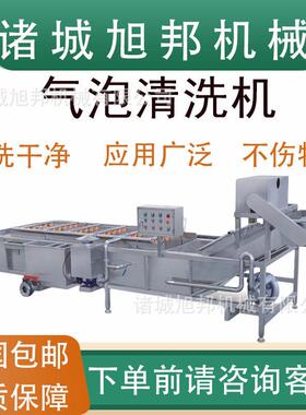裙带菜海带丝清洗机气泡果蔬洗泥机喷淋式玉米秋葵气泡清洗设备