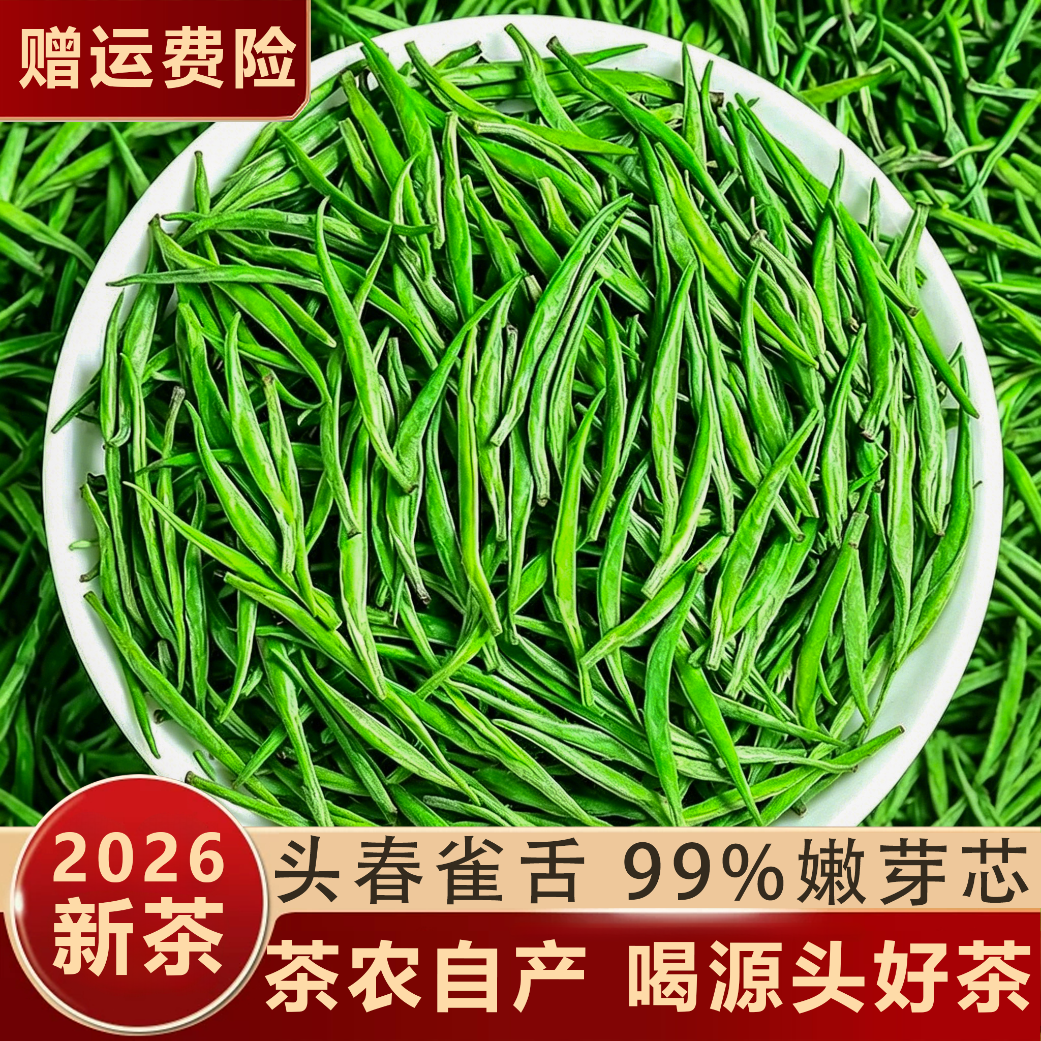 雀舌茶叶2026新茶明前特级绿茶贵州湄潭毛尖春茶叶嫩芽清香型500g