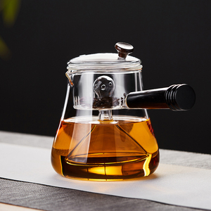 绿昌明玻璃侧把煮茶壶耐高温电陶炉蒸汽茶器烧水泡茶壶茶具套装