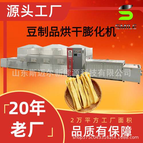 全自动微波豆制品膨化烘干机非油炸脆豆腐豆油皮连续加工设备