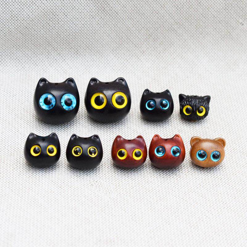 猫可爱猫大猫头diy配件饰品吊坠蓝眼睛黄眼睛猫工艺品礼品