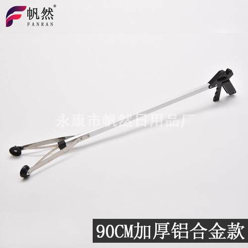90CM加厚铝合金直杆款垃圾夹拾取物器保洁环卫火钳捡卫生夹子工具