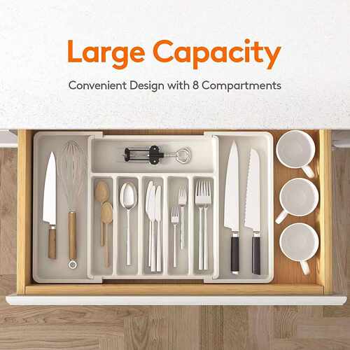 新品厨房餐具收纳可扩展餐具托盘Expandable Utensil Tray