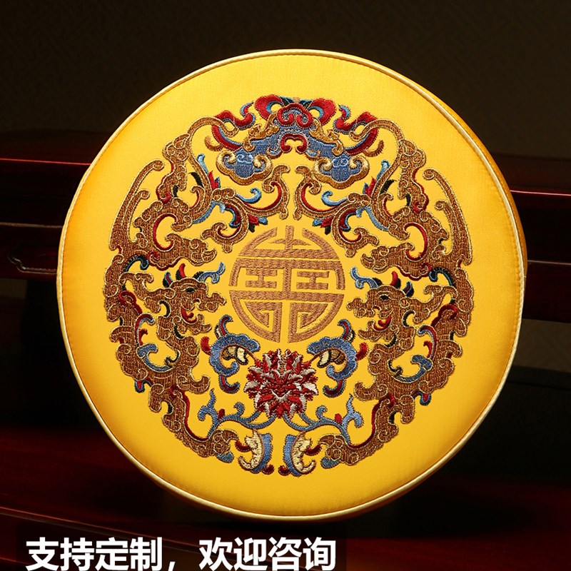 小圆形鼓凳坐垫飘窗榻榻米地上圆凳垫中式实木蒲团垫小圆垫藤椅垫