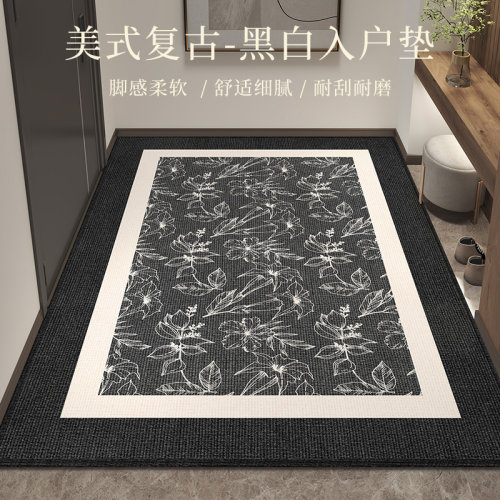 入户门地垫高级感进门玄关垫子家用大门口防滑耐脏地毯门外可裁剪