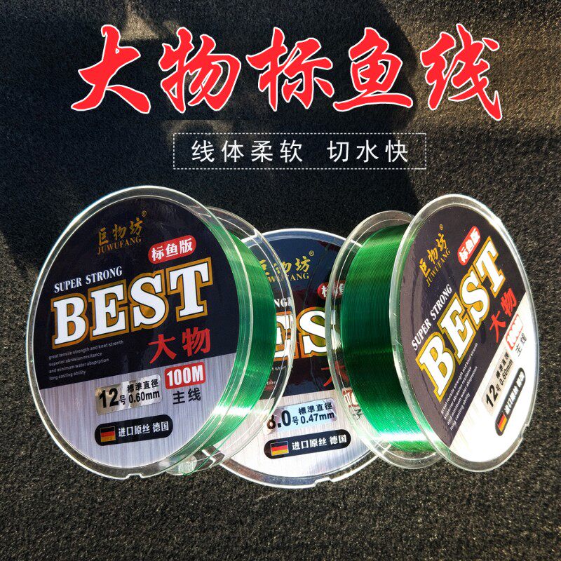 大物青鱼线鲟鱼线100米尼龙超强拉力海竿路亚巨物坊大物主线子线