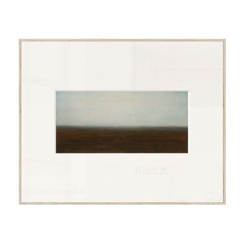 丘山生活 黑白现代极简装饰画 海 奶油风风格挂画书房样板间画