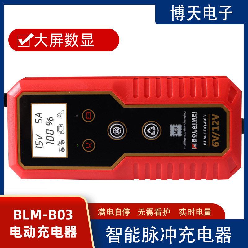 跨境汽车摩托车电充电器6V12V铅酸蓄电池多功能智能脉冲修复型