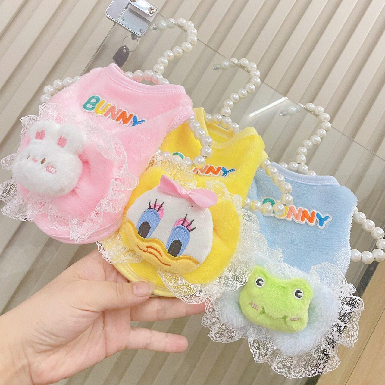 超小体茶杯宠物衣服狗狗奶服糖果色幼犬毛绒保暖秋冬装宠物服饰