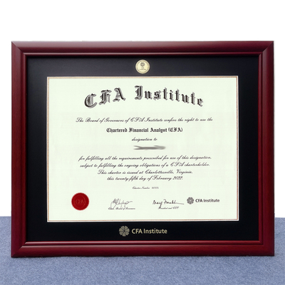 CFA装裱框金融分析师框a2装裱框实木画框相框挂墙镜框裱