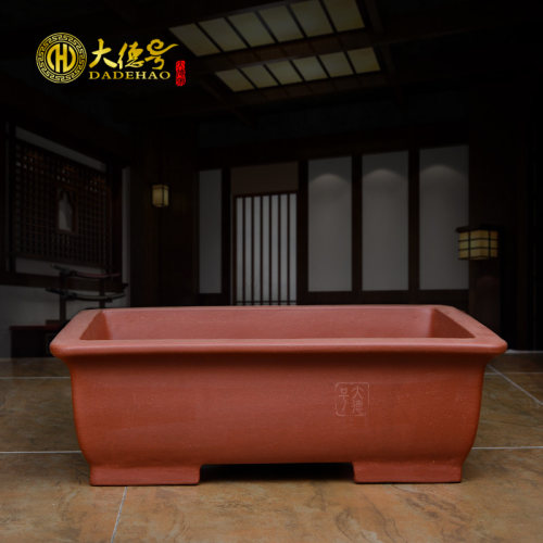 紫砂花盆盆景盆宜兴园艺假山绿植兰花花盆长方形大号古典陶瓷花盆
