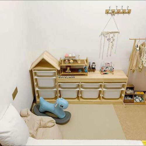 儿童实木玩具收纳柜幼儿园储物柜儿童房置物架