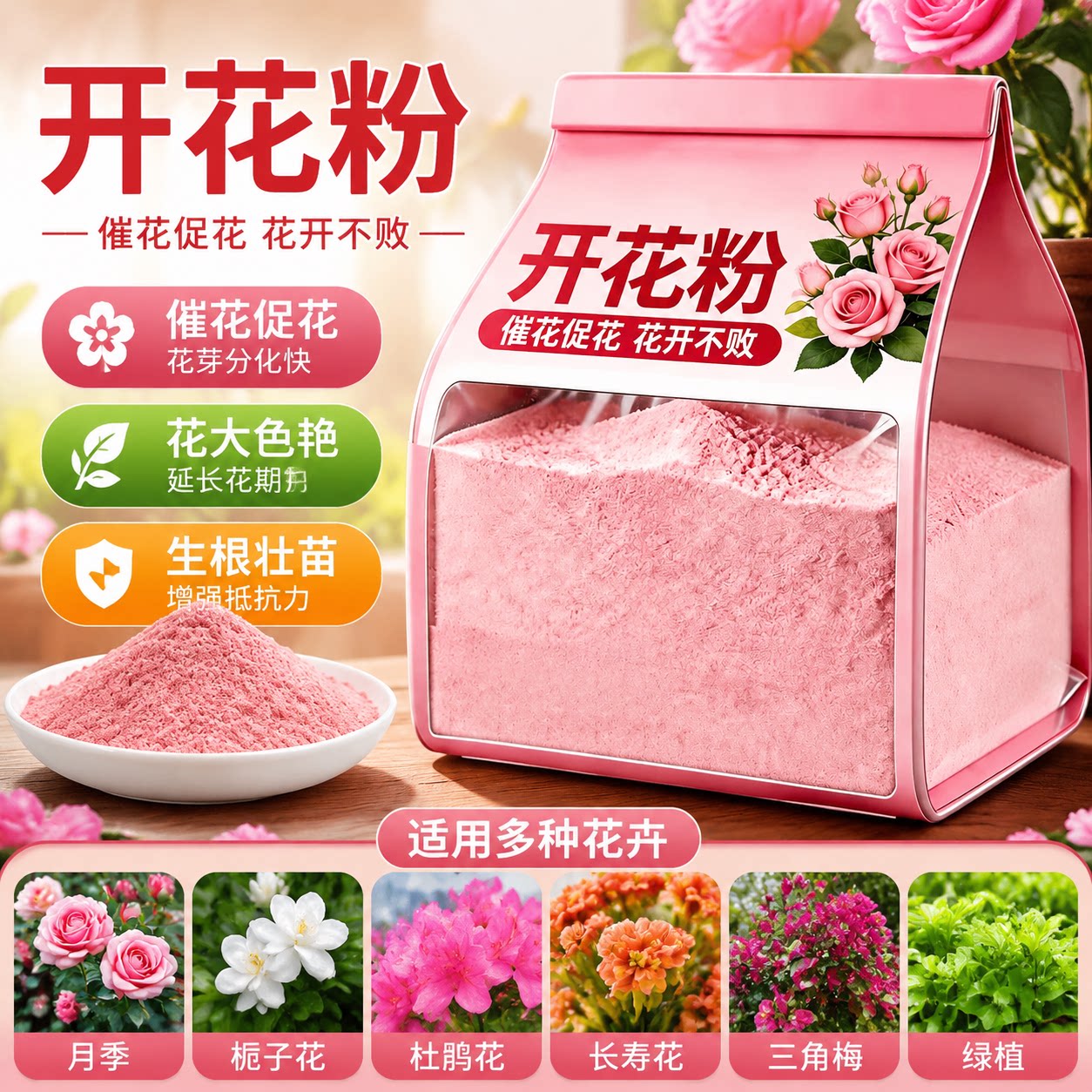 专用促花壮根防黄叶水溶花卉肥