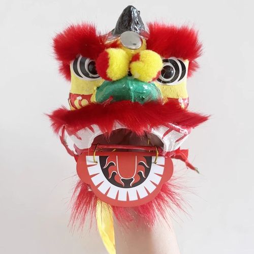 广州岭南小舞狮头diy材料包醒狮子手工制作半成品儿童玩手偶拳头