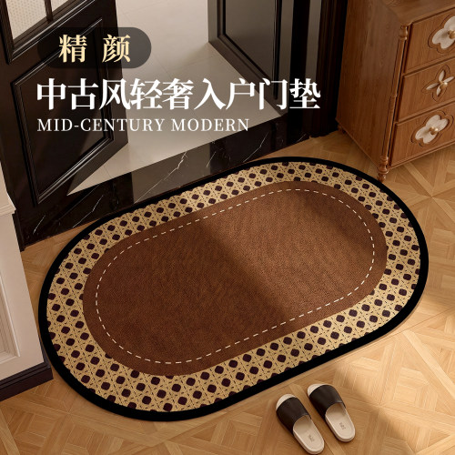 精颜中古风入户地垫除尘耐磨脚垫