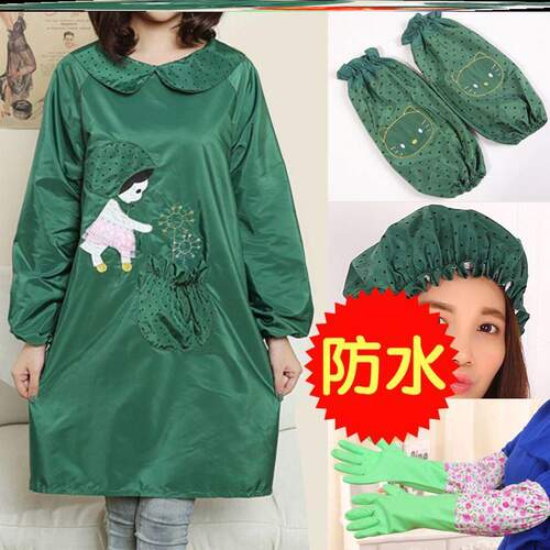不粘毛工作服车间服冬季围裙家用美术罩衣画衣薄款罩衣女加长罩衣