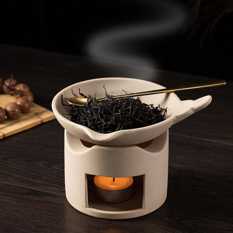 砂土焙茶炉陶瓷烤茶炉醒茶器提香暖茶熏茶罐茶具配件茶道煮茶蜡烛