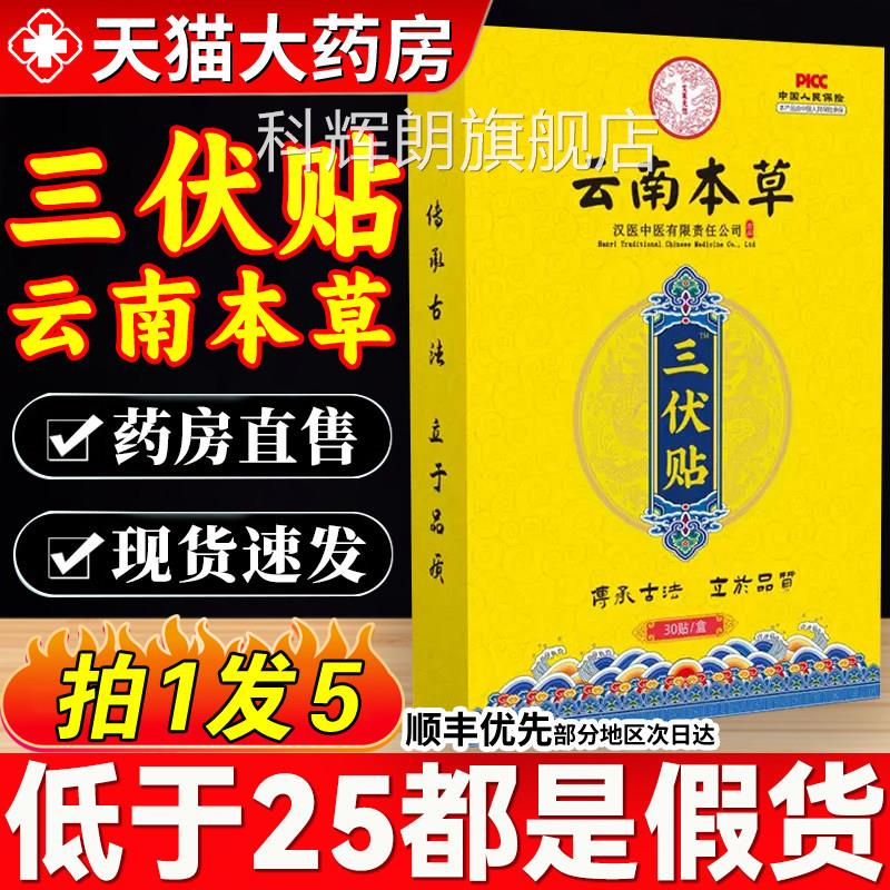 三伏病贴云南本草正品官方旗舰店药房同款贴儿童艾灸贴冬夏治9hc