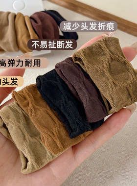 提花高弹力耐用头绳发圈高级感面膜扎头马尾橡皮筋发绳女头绳头饰