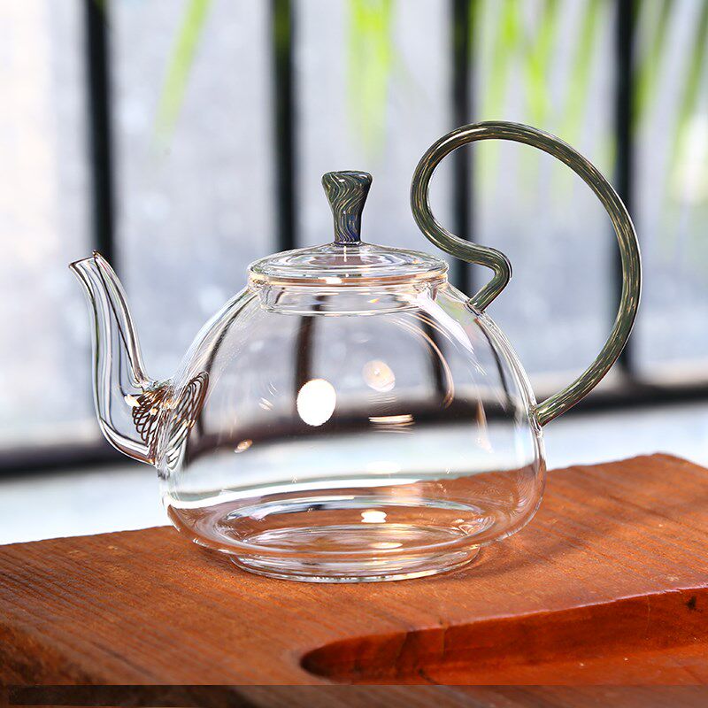 自慢堂茶壶耐高温玻璃花茶壶单壶泡茶玻璃中号高硼硅耐热玻璃茶具