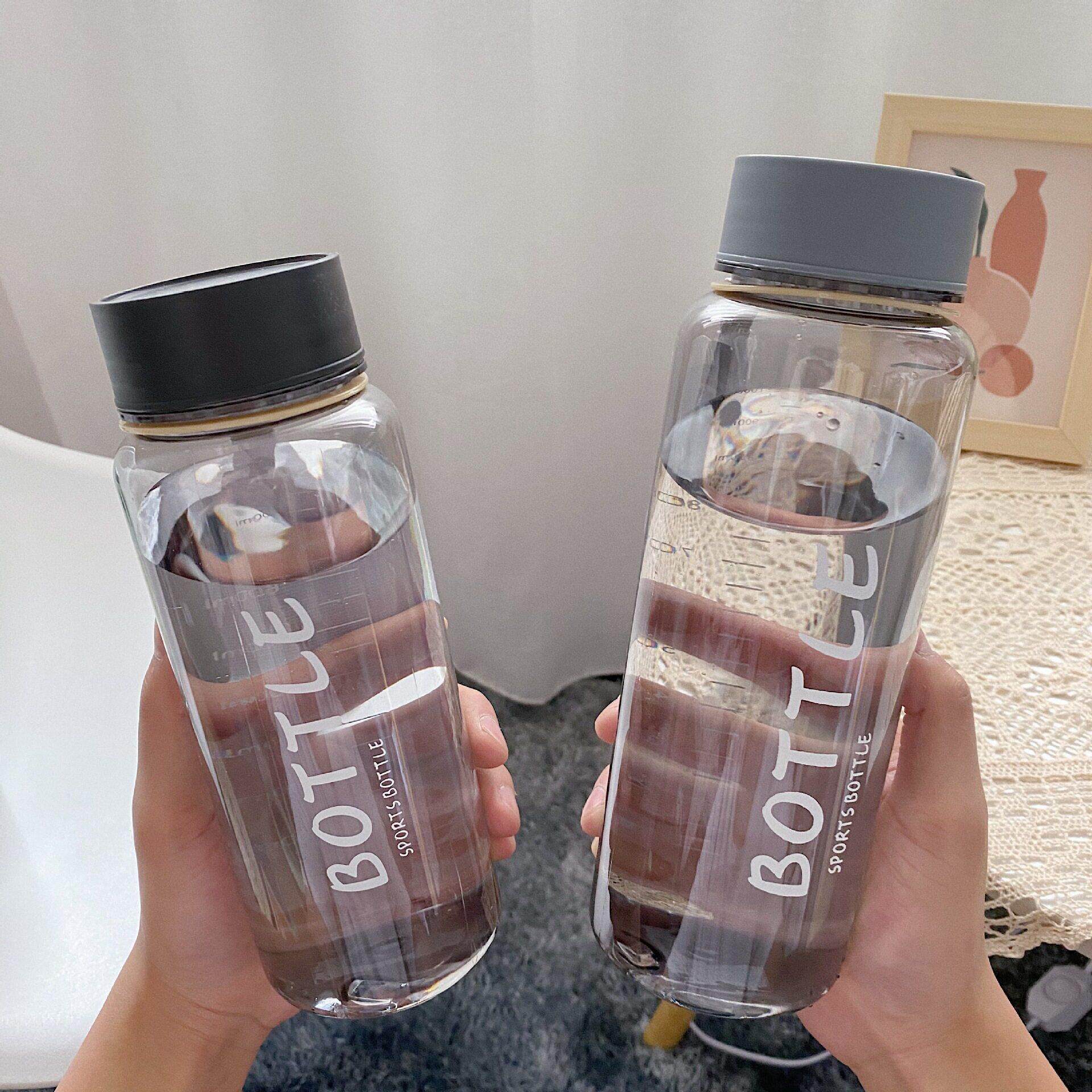 水杯塑料大容量夏季户外女学生便携提绳带刻度茶隔太空杯水壶