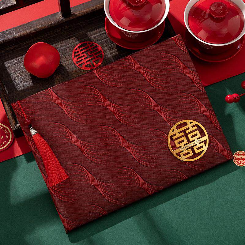 结婚签到礼金记账本婚礼嘉宾礼薄创意烫金签名册礼单婚庆用品