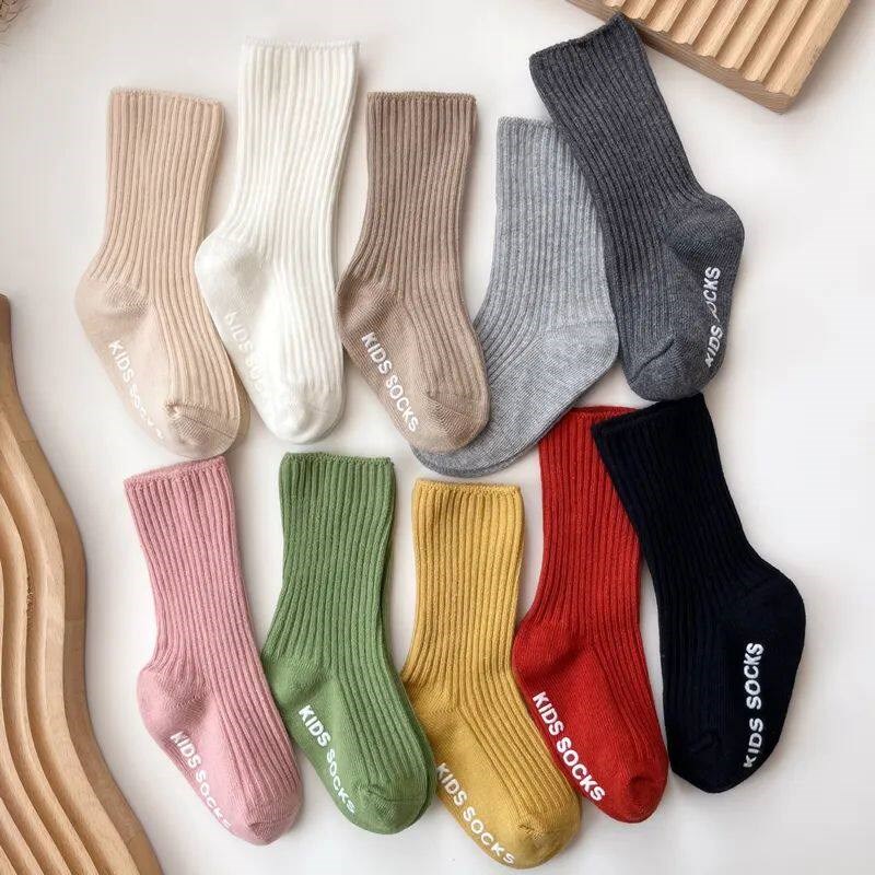 3 Pairs/Lot Newborn Baby Socks Kids Boys Girls Cotton Stripe