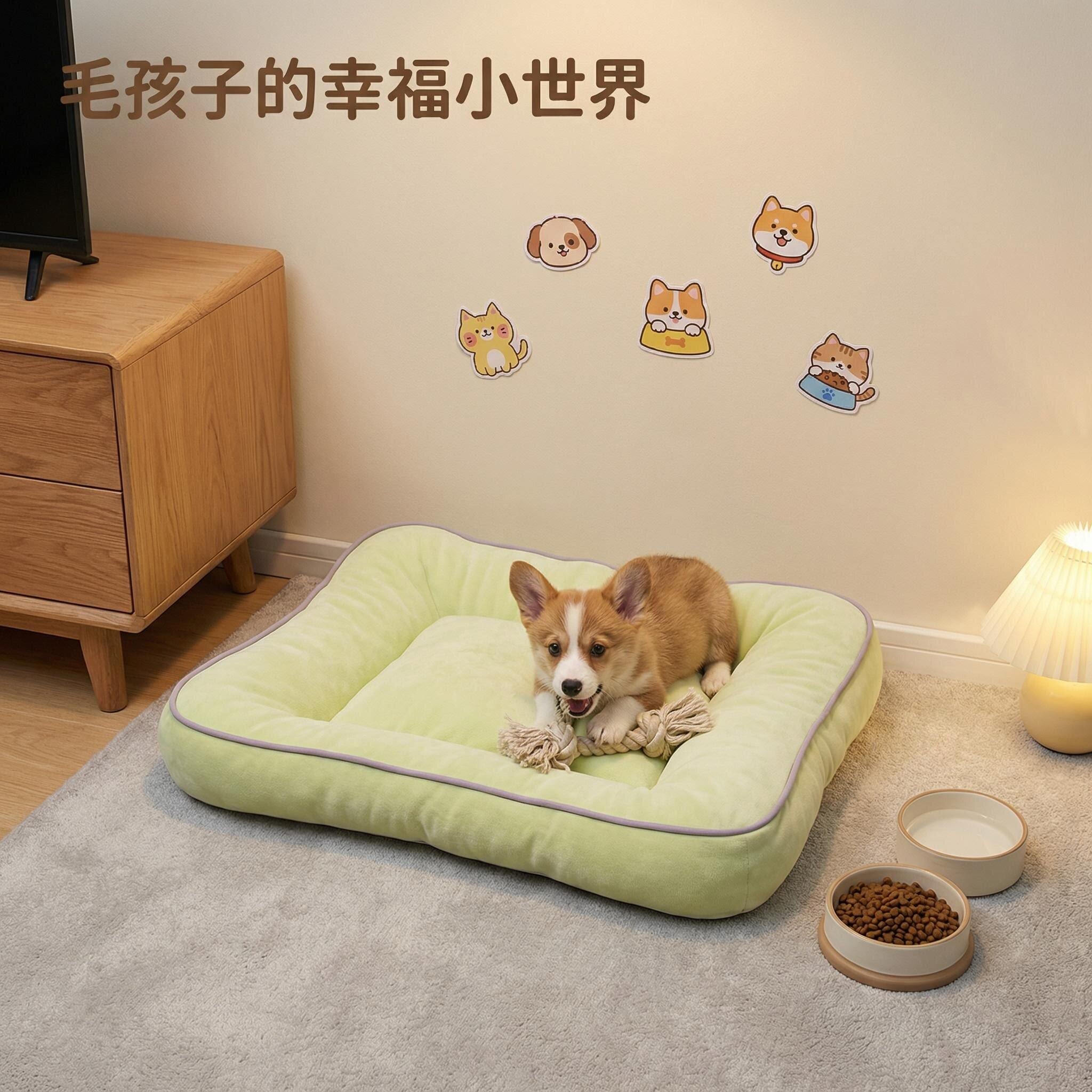 四季通用猫狗垫子舒适云感针织面料睡垫宠物窝垫猫窝狗窝猫狗通用