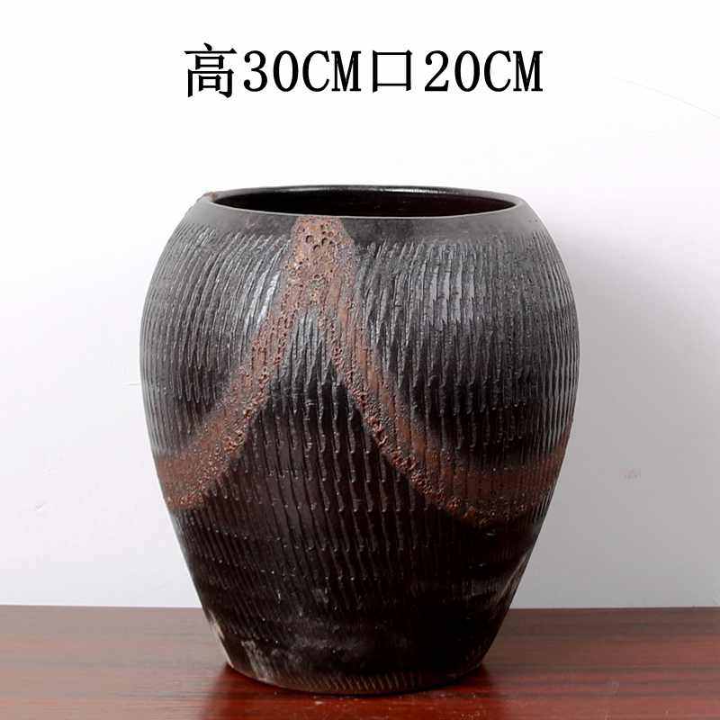 特大号手工粗陶创意陶罐花盆大口径绿箩月季法师土陶高多肉老桩盆