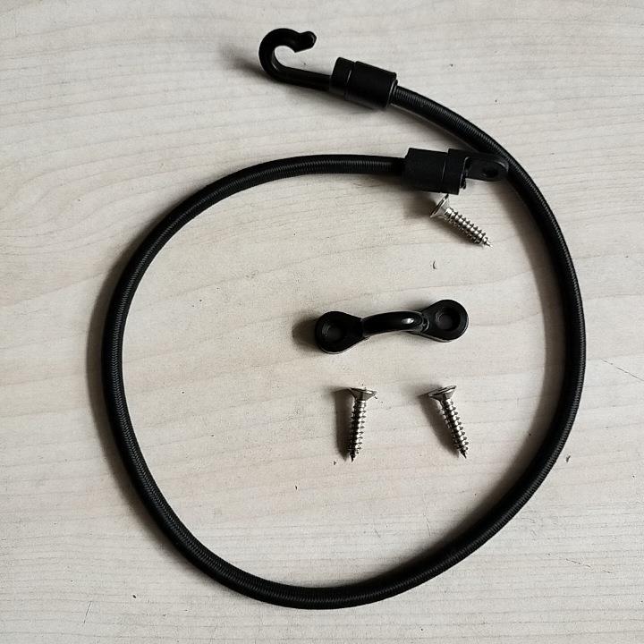 供应户外游船皮划艇运动装备固定扣无挡挂钩45cm 弹力绳捆扎组合