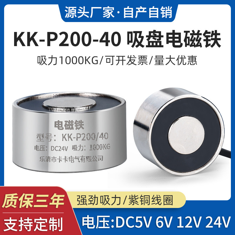 电磁铁P200/40 吸力1000KG 工业电磁铁 抖音荡秋千电磁吸盘电吸铁