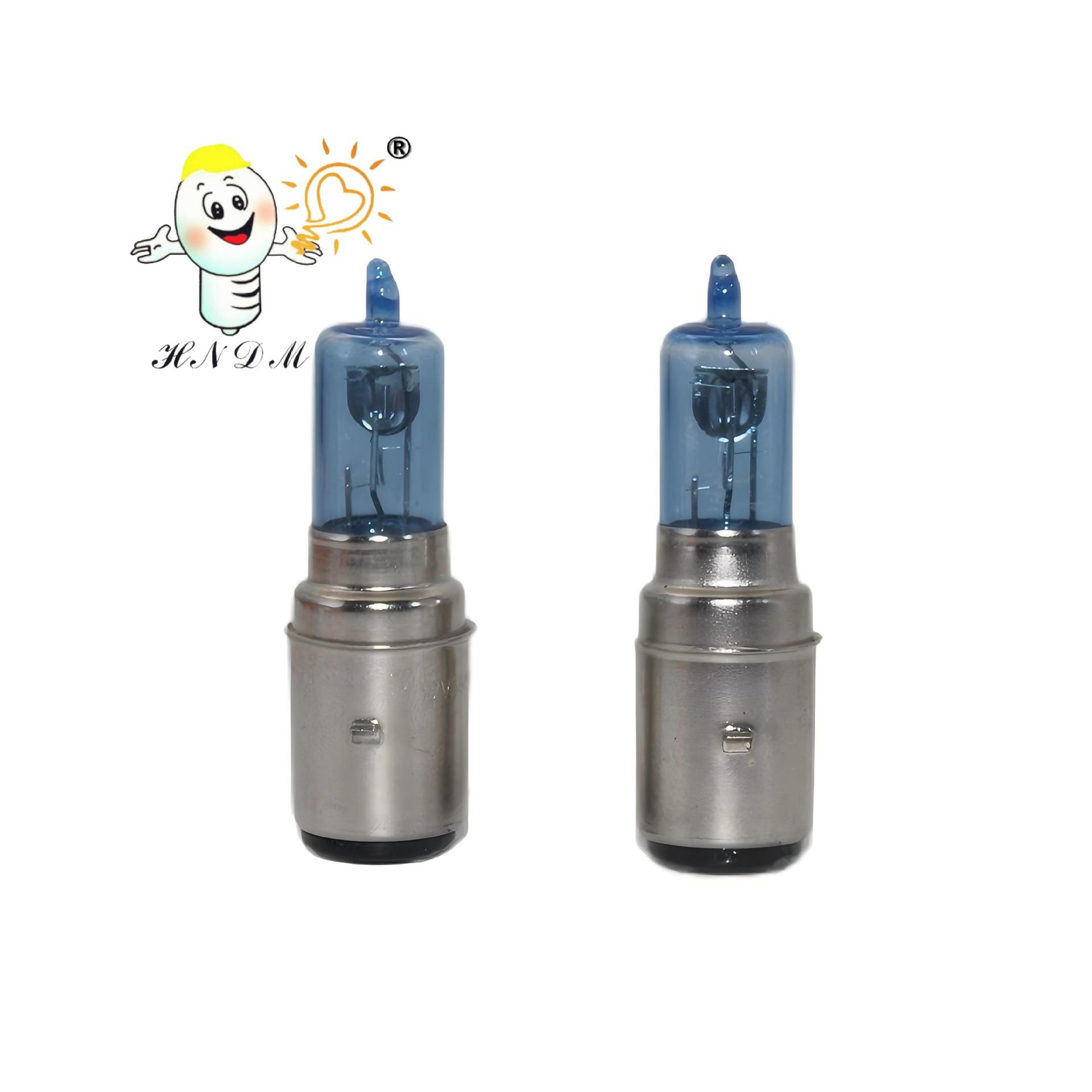 双爪摩托车灯泡12V35/35W BA20D电动车灯泡/前大灯 卤素灯