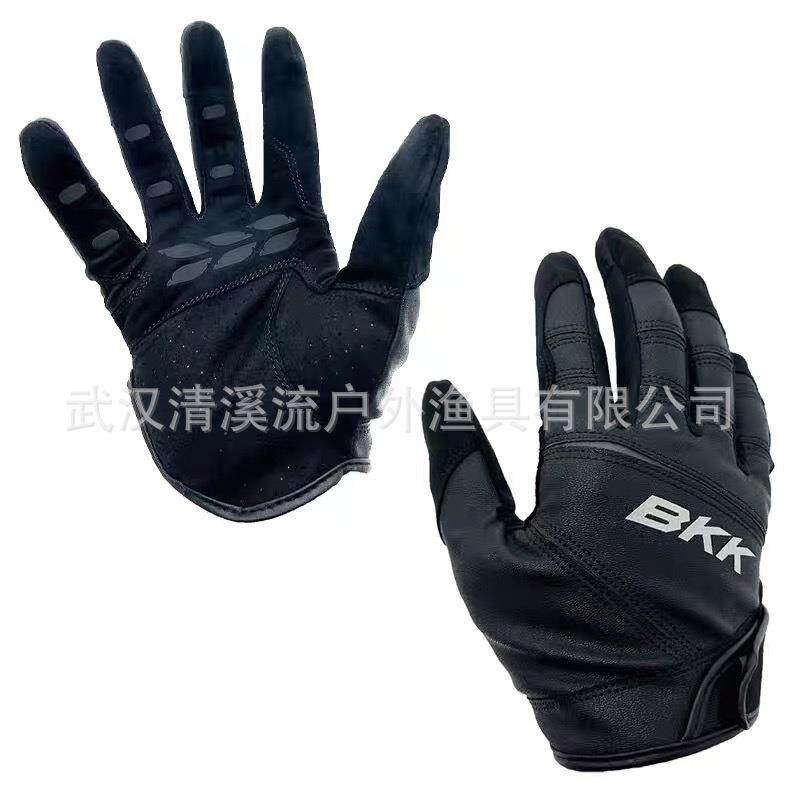 BKK新款全指手套海钓铁板路亚登山骑行户外防滑耐磨透气钓鱼手套
