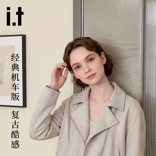 itGROUNDZERO短款机车皮衣女