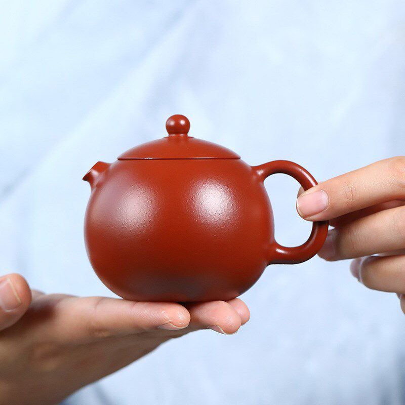 宜兴原矿紫砂壶大红袍河豚小西施180ml功夫茶具壶礼品刻字小品壶