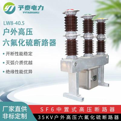 35KV户外压六氟化硫断路器SF6中置式断路器LW8型电站用开关
