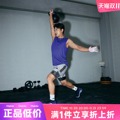 adidas阿迪达斯速干修身正品力量训练运动无袖背心健身服KV6623