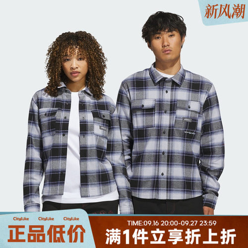 adidas阿迪达斯三叶草男子冬GONZ FLANNEL运动休闲长袖衬衫KT4341