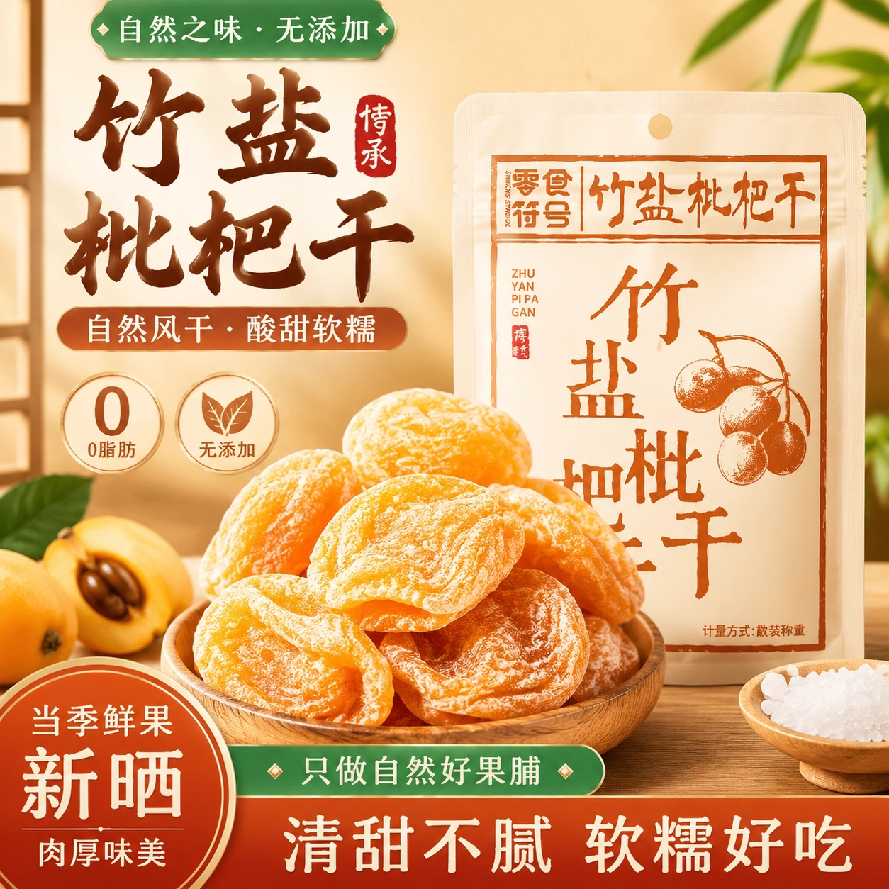 【新货特价】超值正宗枇杷干果干高档烘干酸甜可口无核水果干零食